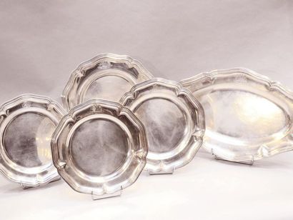 Set of silver dishes. By various goldsmiths,...