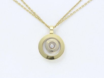 null CHOPARD ''HAPPY SPIRIT''. Pendentif circulaire en or 750 millièmes, composé...