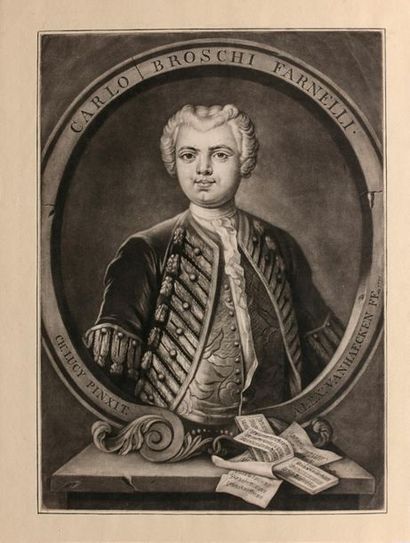Alexander Van HAECKEN (1701-1758) 
Portrait de Carlo Broschi Farinelli (1705-1782)...