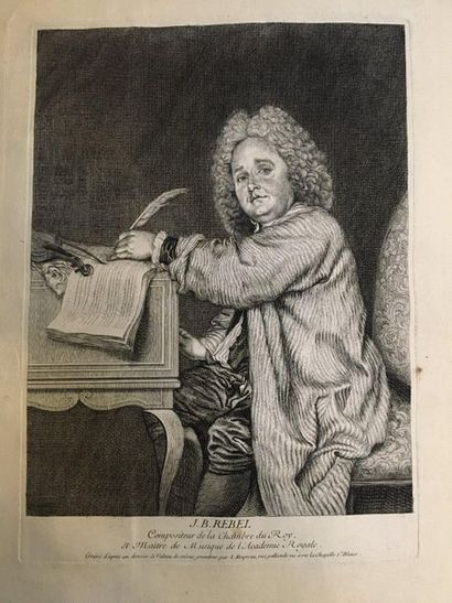 Antoine WATTEAU (1684-1721) d'après 
J. B. Rebel, compositeur de la Chambre du Roy...