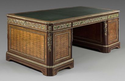 null An important flat desk that belonged to the minister of Napoleon III, Achille...