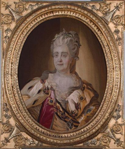 MANUFACTURE IMPÉRIALE DE TAPISSERIE DE SAINT-PÉTERSBOURG Portrait de l'impératrice...