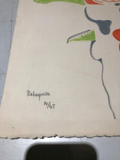 Paul REBEYROLLE (1926-2005) Lithographie en couleurs numéro 14/45 

65 x 48 cm 
