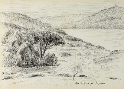 André DUNOYER DE SEGONZAC (1884-1974) 
The Bay of Saint-Tropez
Drawing in ink, signed...