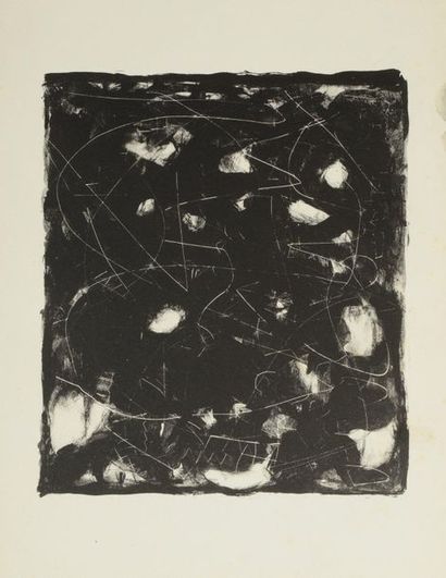 Fahrelnissa ZEID ou Fahr-el-Nissa ZEID (1901-1991) Composition - une noir et taches...