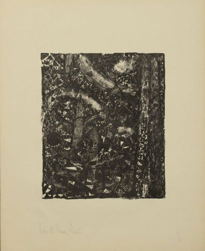 Fahrelnissa ZEID ou Fahr-el-Nissa ZEID (1901-1991) Composition - deux noir et blanc...