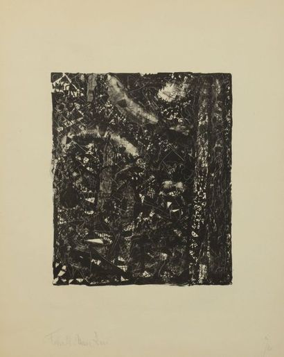 Fahrelnissa ZEID ou Fahr-el-Nissa ZEID (1901-1991) Composition - deux noir et blanc...