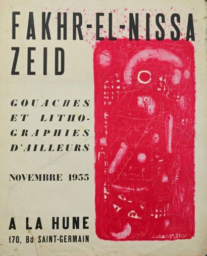 Fahrelnissa ZEID ou Fahr-el-Nissa ZEID (1901-1991) Gouaches et lithographies d'ailleurs...