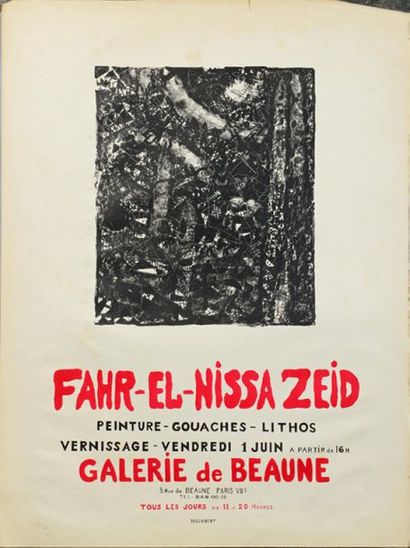 Fahrelnissa ZEID ou Fahr-el-Nissa ZEID (1901-1991) Paintings - gouaches - lithos...