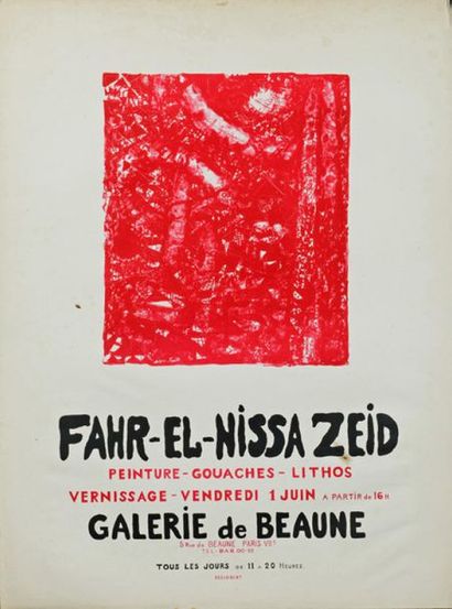 Fahrelnissa ZEID ou Fahr-el-Nissa ZEID (1901-1991) Paintings - gouaches - lithos...