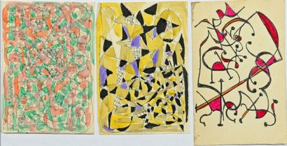 Fahrelnissa ZEID ou Fahr-el-Nissa ZEID (1901-1991) Composition and arabesques
A watercolour,...