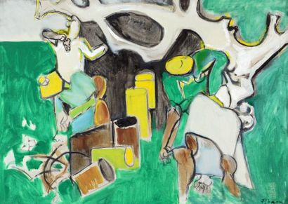 Edouard PIGNON (1905-1993) ** Vendanges verte, 1952
Huile sur toile, signée, resignée...