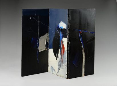 JAN MEYER (1927-1995) Untitled, 1983-1993
Three leaf folding screen, oil on panel,...