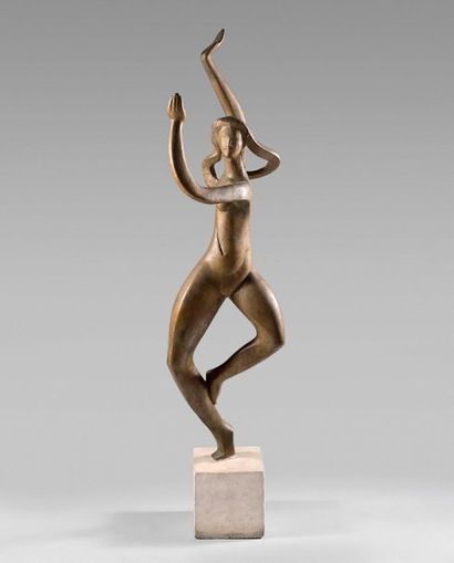 Jan et Joël MARTEL (1896-1966) Goldberg dance
Patinated plaster (a braid and an arm...