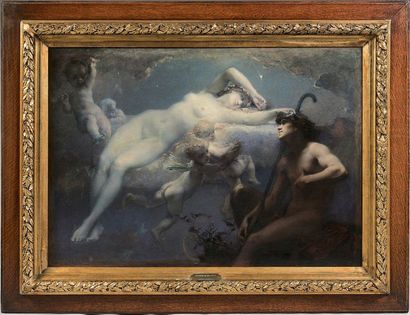 Diogène Ulysse Napoléon MAILLART (1840-1926) 
L'Étoile du Berger
Oil on canvas.
Signed...