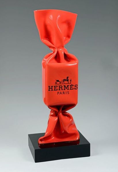 Laurence JENKELL (née en 1965) "Wrapping Bonbon Hermès" n°1155, year 2011
Plexiglas...