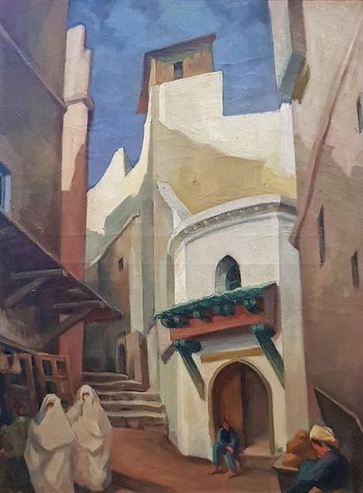 * Jules LE RAY (1875-1938) 
Mosquée, casbah d'Alger, 1931
Huile sur toile, signée...