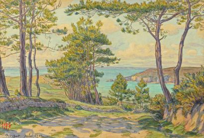 Henri RIVIERE (1864-1951) Morgat, l'anse de Morgat et la baie de Douarnenez, juin...
