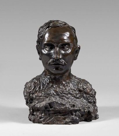 Camille CLAUDEL (1864-1943) 
Paul Claudel at thirty-seven years old
Proof in patinated...