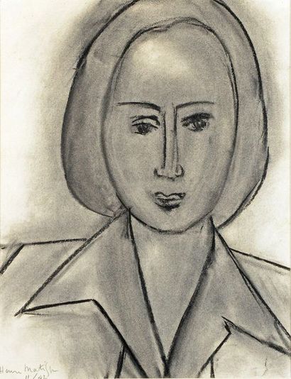 Henri MATISSE (1869-1954) 
Monette Vincent, 1942
Charcoal and stump drawing, signed...