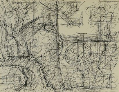 Marcel GROMAIRE (1892-1971) 
Paysage, 1951
Dessin à l'encre, signé et daté en haut...