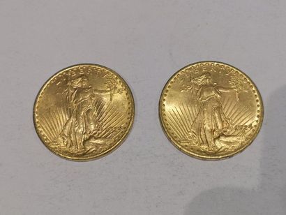 
2 pièces de 20 dollars or datées 1924


Frais...