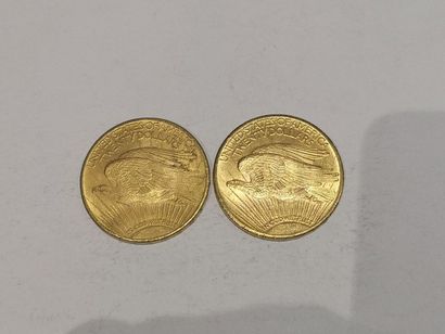 
2 pièces de 20 dollars or datées 1924


Frais...