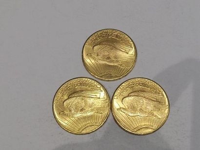 null 
3 pièces de 20 dollars or datées 1926 et 1927 x2


Frais 15 % HT soit 18 %...