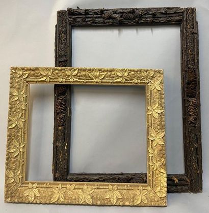 null A Black Forest frame and a frame with a naturalist motif, late 19th century

48...