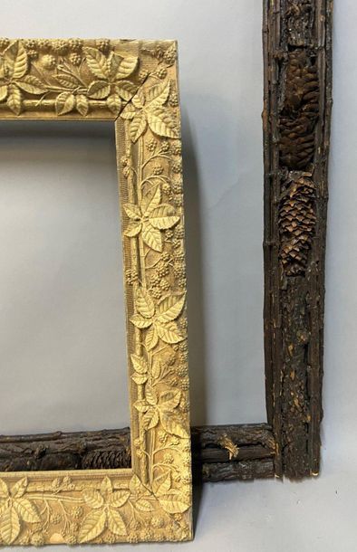 null A Black Forest frame and a frame with a naturalist motif, late 19th century

48...