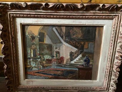null Paul Hugues

Interior view of the staircase

watercolour

titled on the back...