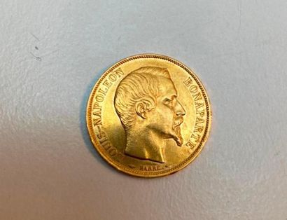 null 1 pièce de 20 Francs or, 1852, Paris, Louis Napoléon Bonaparte, marquée Jacques-Jean...