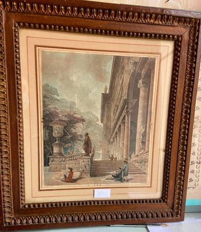 null According to Hubert ROBERT

Ruins

Engraving

30 x 25 cm 

Box

(sold as is...