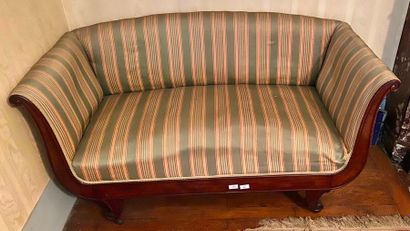null Sofa in wood and wood veneer, 

mid-19th century

75 x 134 x 63 cm 

(sold as...
