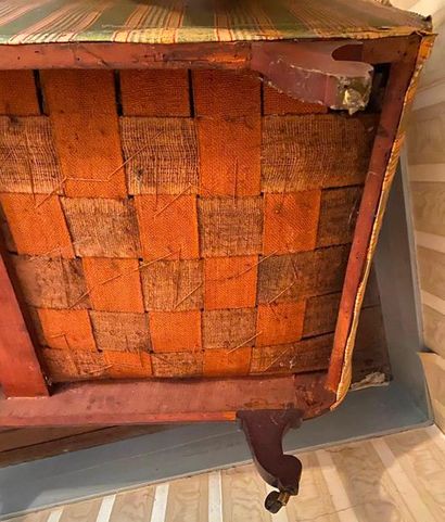 null Canapé en bois et placage de bois, 

milieu XIXème

75 x 134 x 63 cm 

(vendu...