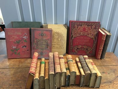 null Lot de livres reliés XVIIIème et XIXème, Algérie, Poésies, Littérature, et ...