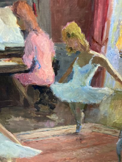  Little dancers 
Oil on canvas 
Fran-Baro signature plate at bottom right Fran-Baro...