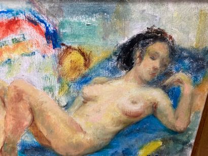  School 1900 
Female nude 
Pastel 
28 x 20 cm 
It includes 
Female nude 
Oil on canvas...