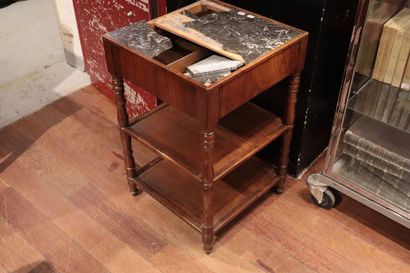  Small serving table with three tops, in...