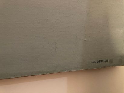  P. G. LANGLOIS 
Mer 
Huile sur toile signée en bas à droite 
73 x 92 cm