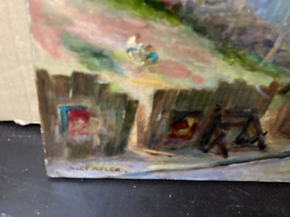  View of Montmartre 
Oil on canvas, signature door lower left Jules Adler 
38 x 55...