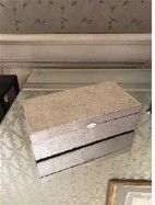  ENGLISH WORK Shagreen and ivory box 
Height: 6.2 - Width: 20.6 - Depth: 10 cm Lot...