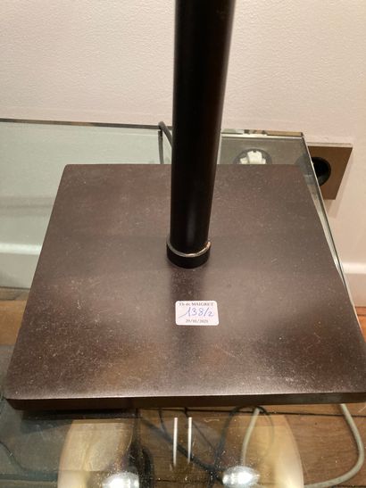  Modern metal lamp 
H: 65 cm Another modern lamp is attached Lot sold as is 