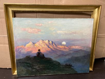  School 1900 
Woman at dusk 
Oil on canvas, monogrammed K and dated 1898 
46 x 62...