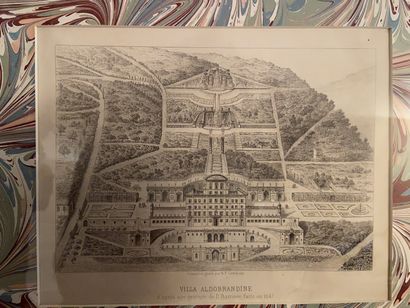 null Quatre gravures 

- Villa Albobrandine

- Le Panthéon de Rome 

- Le temple...