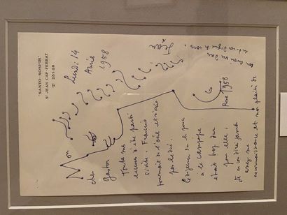 JEAN COCTEAU Lettre autographe signée

1958

30 x 22 cm 

20 x 13,5 cm