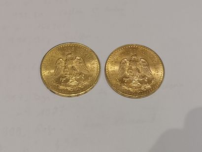 null 
2 pièces de 50 Pesos or

1821-1947 et 1821-1945

usures


