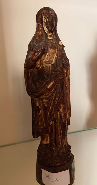 null Lot de figurines en bois 

Neuf statuettes diverses : Vierge à l'enfant et figure...