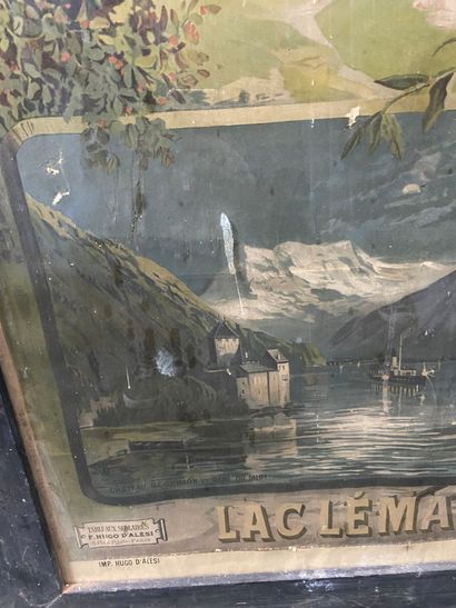 null Affiche Lac Léman d'après Hugo d'Alési, Prime Samaritaine Paris, sur toile.

On...