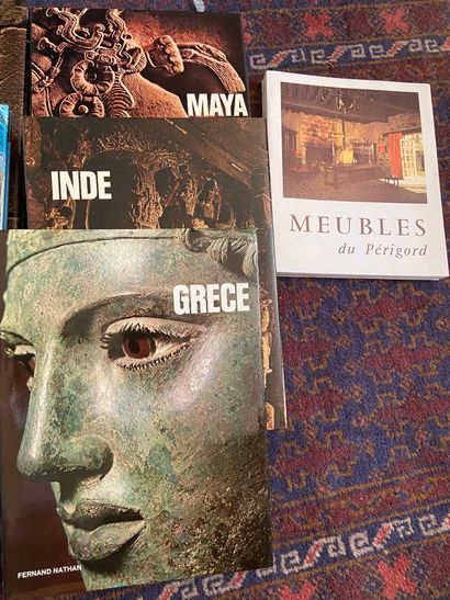 null Lot de livres d'art comprenant Civilisations Inca, Grèce, Maya, Byzance, Inde,...